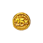 Moneda 25x de Pirots 5