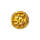 Moneda 50x de Pirots 5