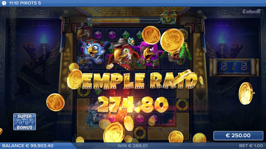 Asalto al templo en Pirots 5