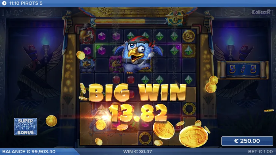 Ganancia Big Win de Pirots 5