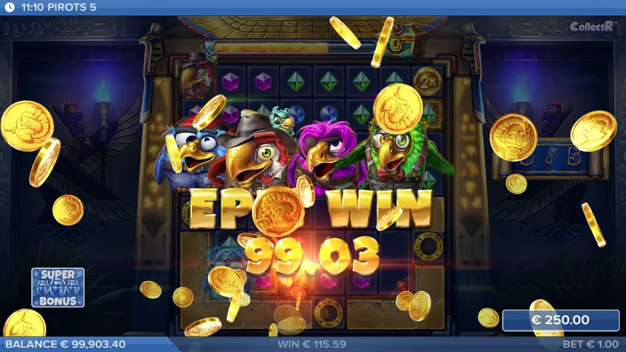 Ganancia Epic Win de Pirots 5